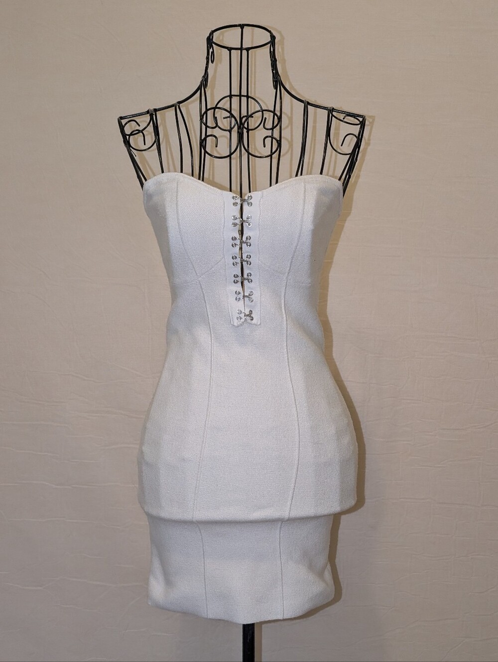 White Bodycon Corset Dress